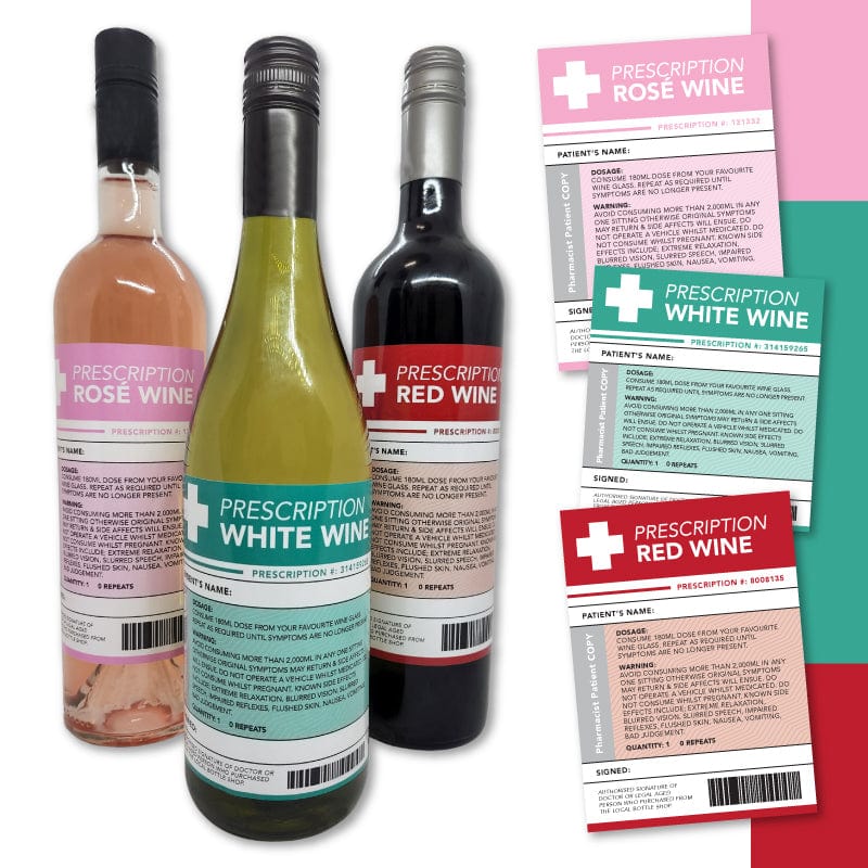 Prescription Wine Bottle Labels 🍷 -  Sticker