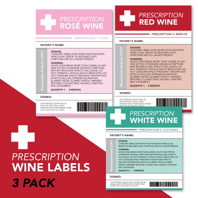 Prescription Wine Bottle Labels 🍷 -  Sticker