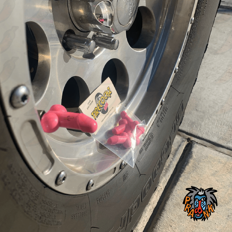 Rooster Shaped Valve Stem Cap 🐓🧢 - Tirecockz Prank (4 Pack!)