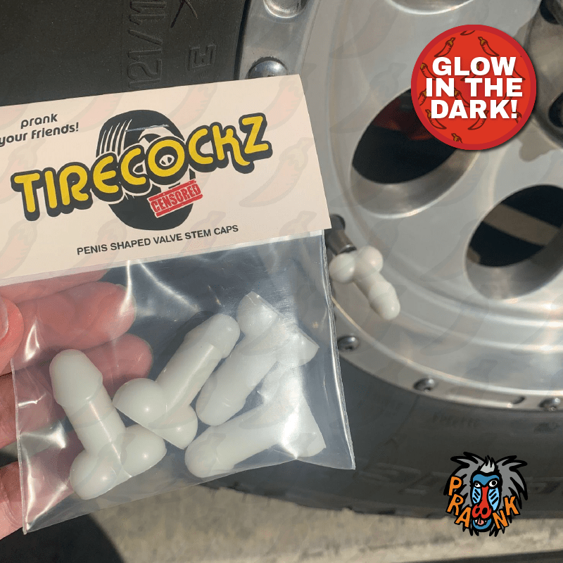 Rooster Shaped Valve Stem Cap 🐓🧢 - Tirecockz Prank (4 Pack!)