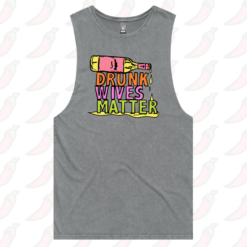 S / Ash / Large Front Design Drunk Wives Matter ๐ฅ โ Tank