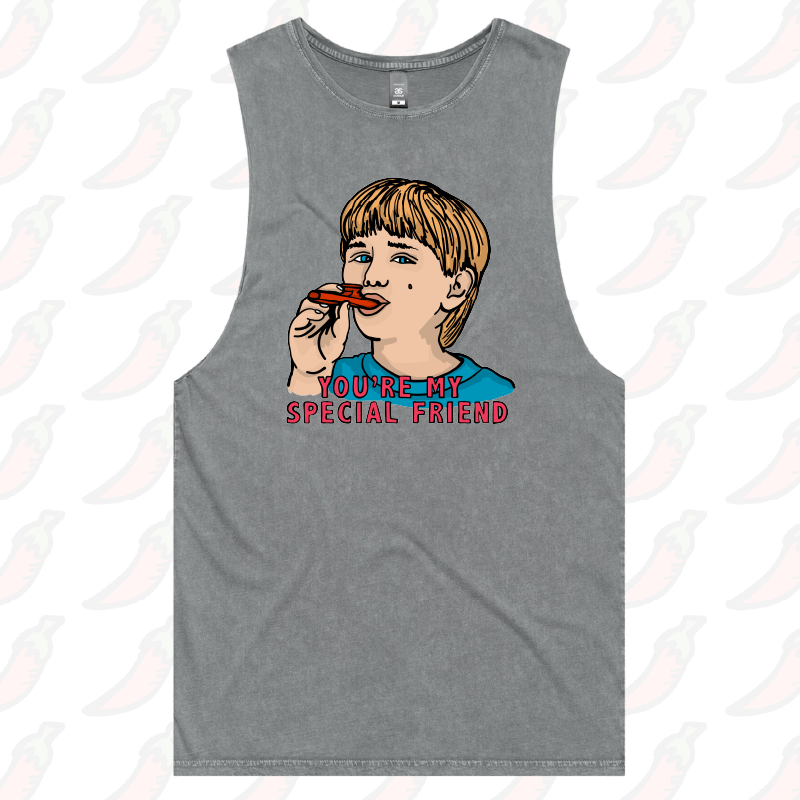 S / Ash / Large Front Design Kazoo Kid ๐ถ- Tank