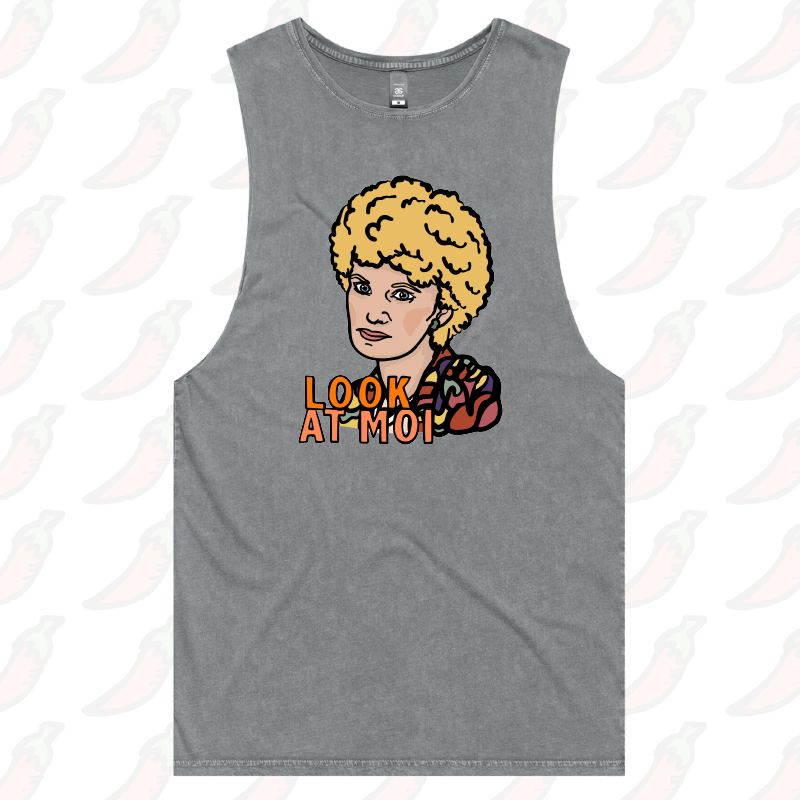 S / Ash / Large Front Design Look At Moi ๐๏ธ๐๏ธ - Tank