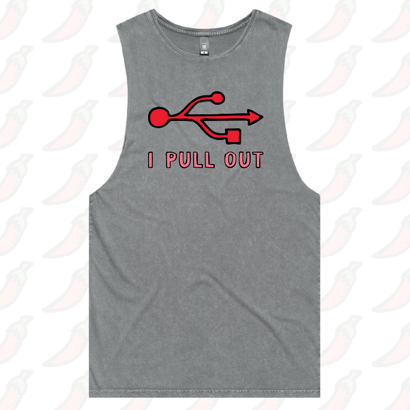 S / Ash / Large Front Design USB PULL OUT ๐ โ Tank