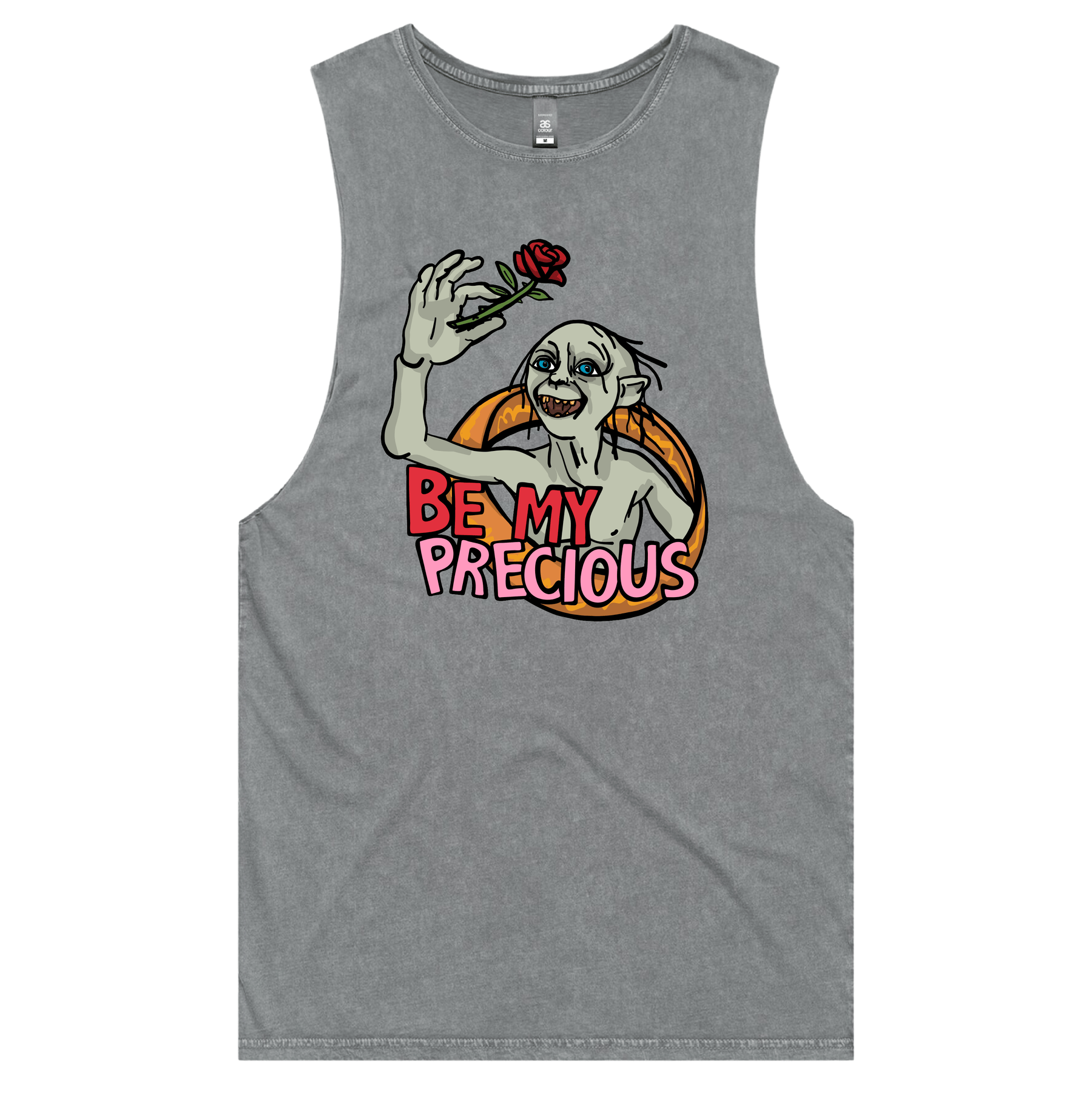 S / Ash / Large Front Design Valentines Precious ๐น โ Tank