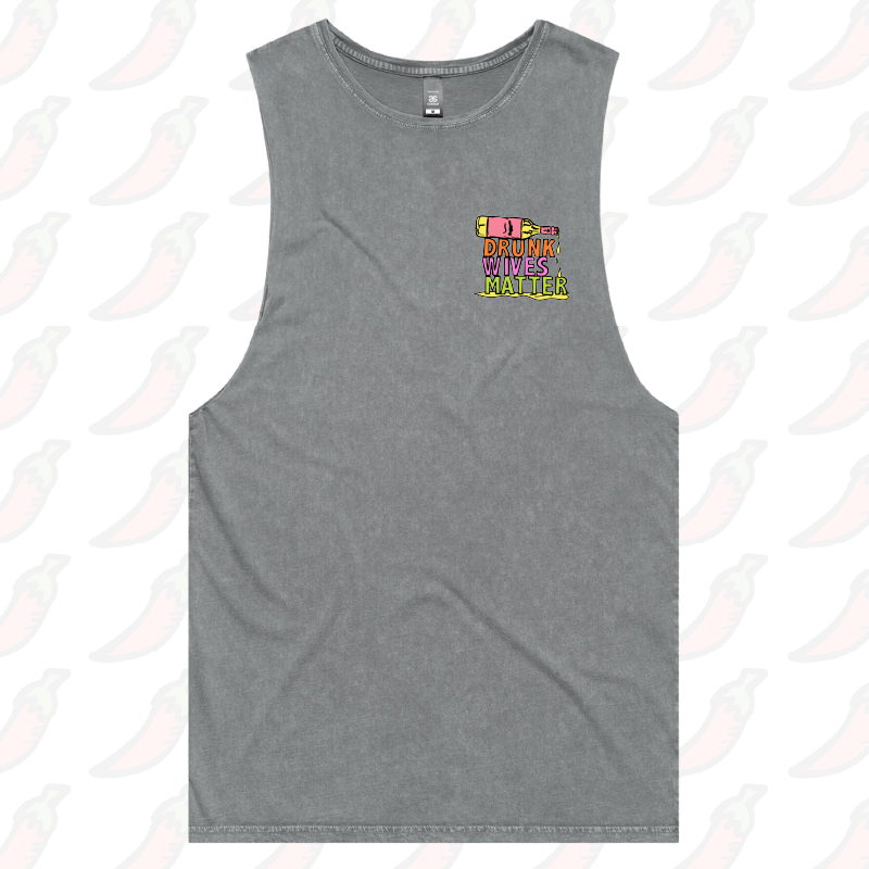 S / Ash / Small Front Design Drunk Wives Matter ๐ฅ โ Tank