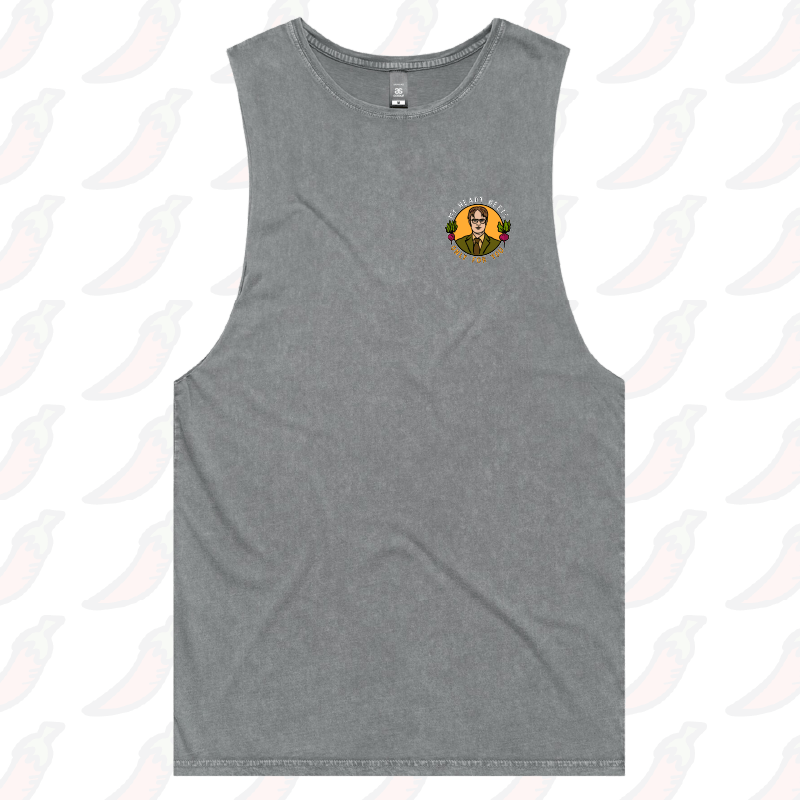 S / Ash / Small Front Design MY HEART BEETS FOR YOU ๐- Tank