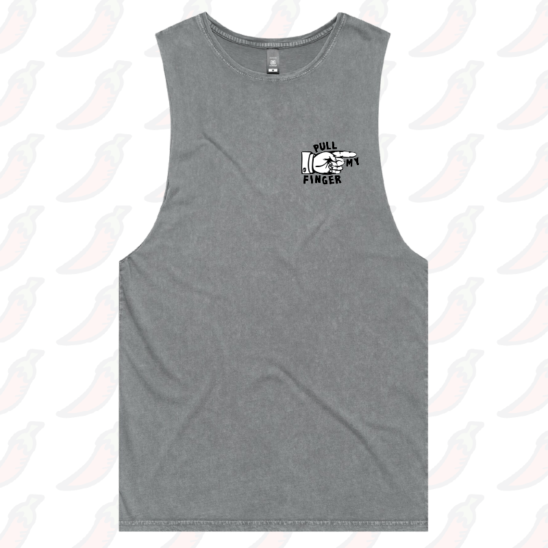 S / Ash / Small Front Design Pull My Finger ๐ โ Tank