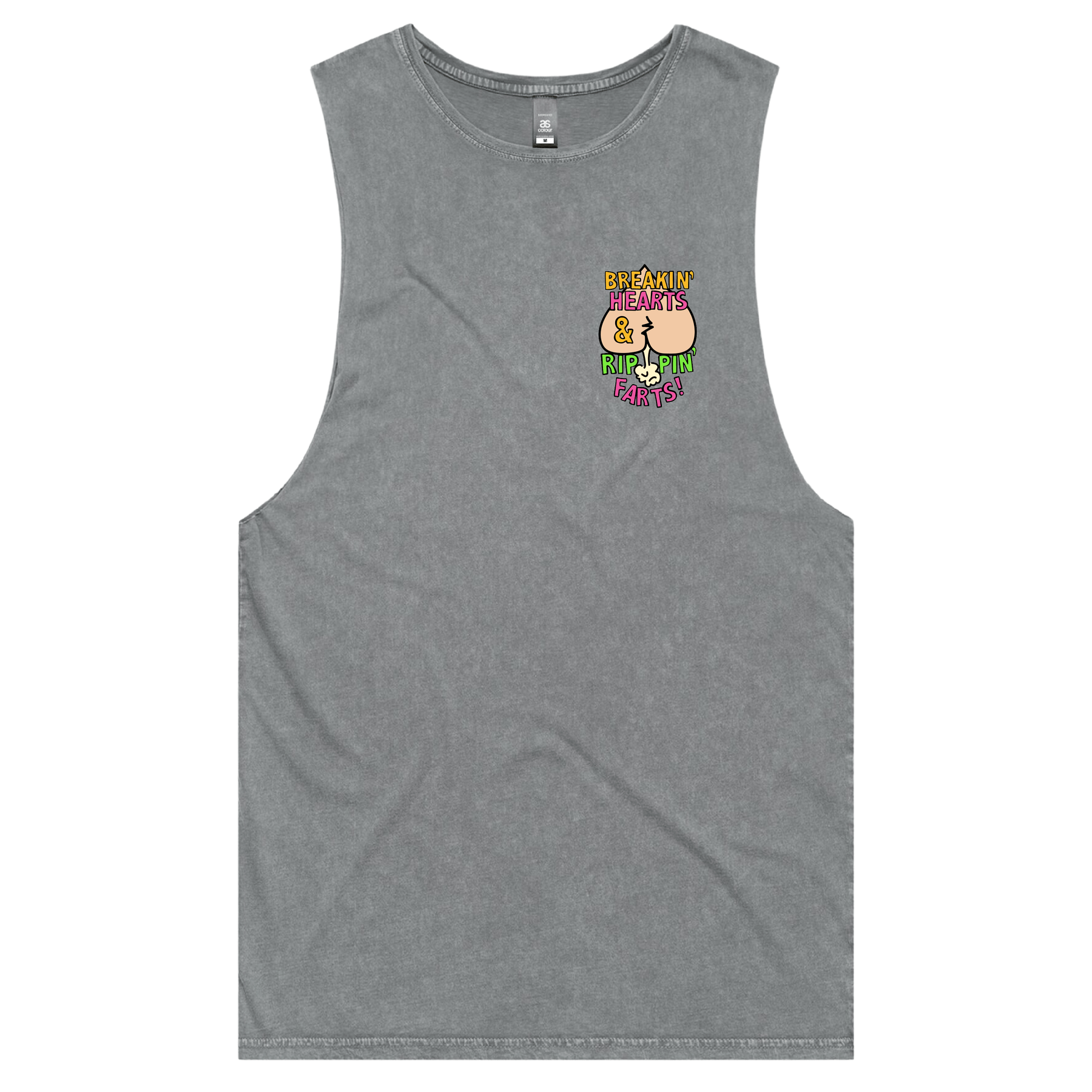 S / Ash / Small Front Design Rippin Farts ๐๐จ - Tank