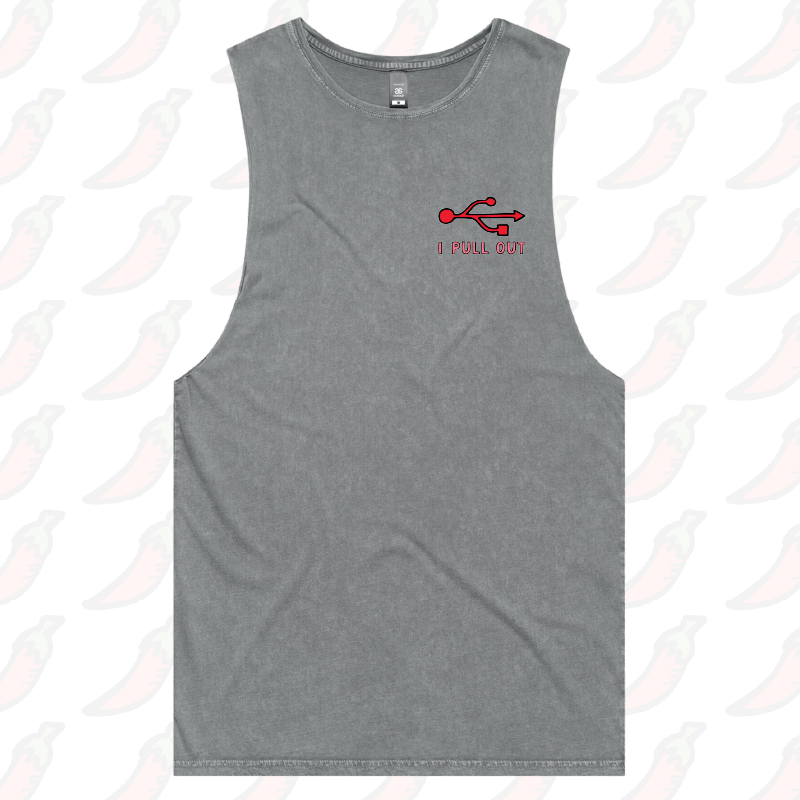 S / Ash / Small Front Design USB PULL OUT ๐ โ Tank