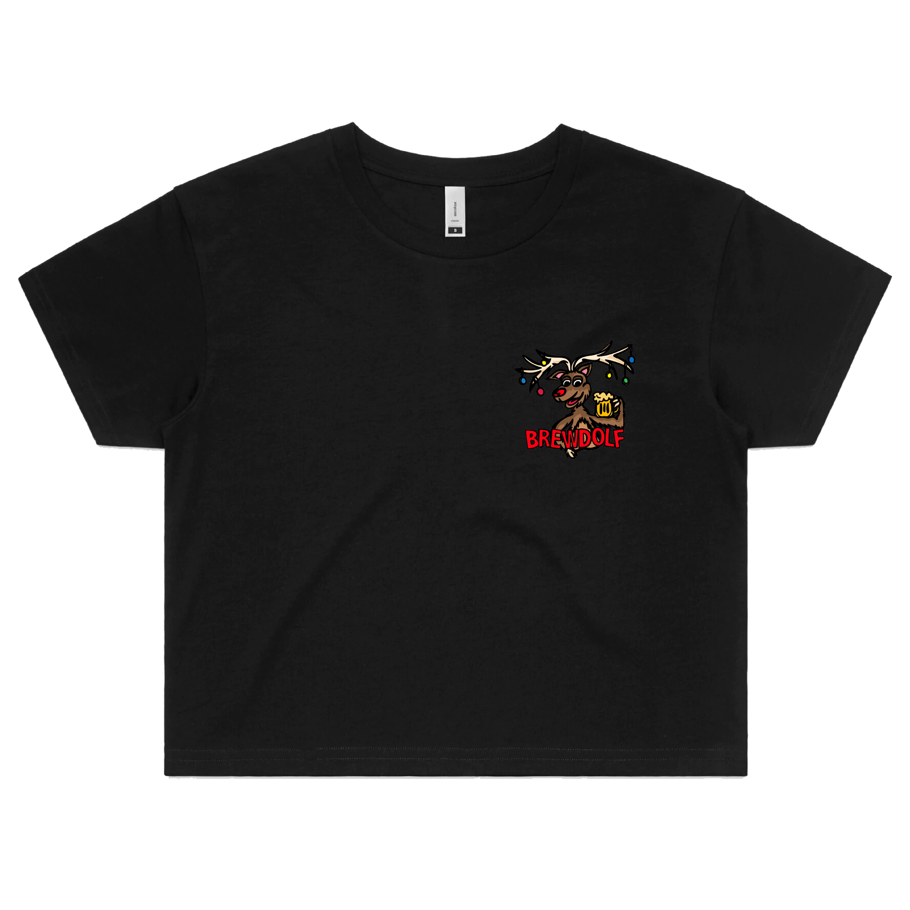 S / Black Brewdolf 🦌 – Women's Crop Top
