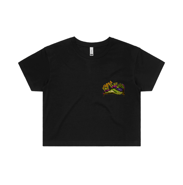 S / Black Jabba The Slut ⛓️ - Women's Crop Top
