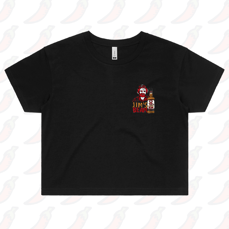 S / Black Jim’s Beam 🥃👍 – Women's Crop Top