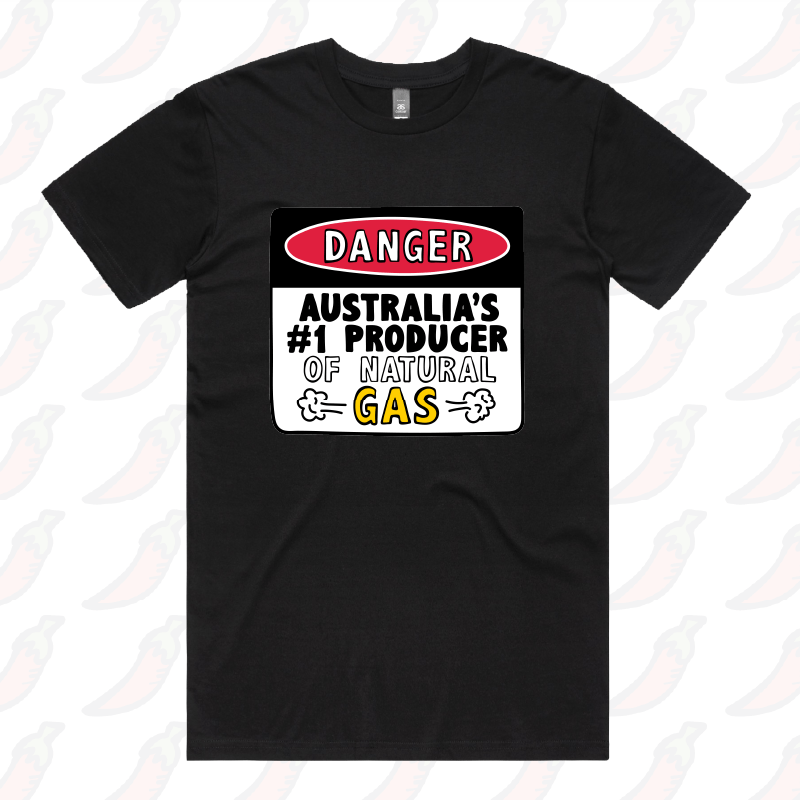 S / Black / Large Front Design Australian Gas Producer ๐จ โ Men's T Shirt