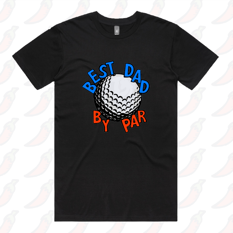 S / Black / Large Front Design Best Dad By Par Ball โณ โ Men's T Shirt