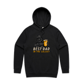 S / Black / Large Front Design Best Dad in the Galaxy 🌌 - Unisex Hoodie