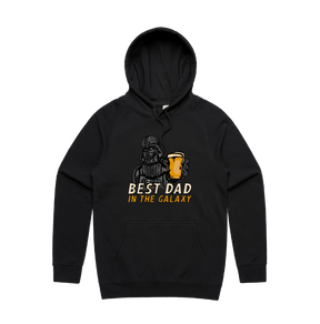 S / Black / Large Front Design Best Dad in the Galaxy 🌌 - Unisex Hoodie