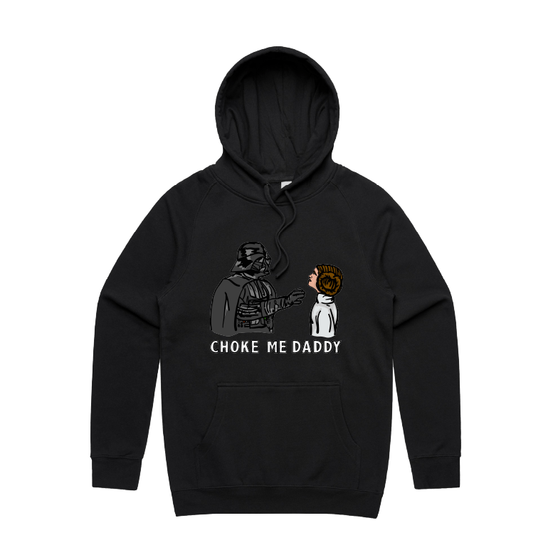 S / Black / Large Front Design Choke Me Daddy 😲 - Unisex Hoodie