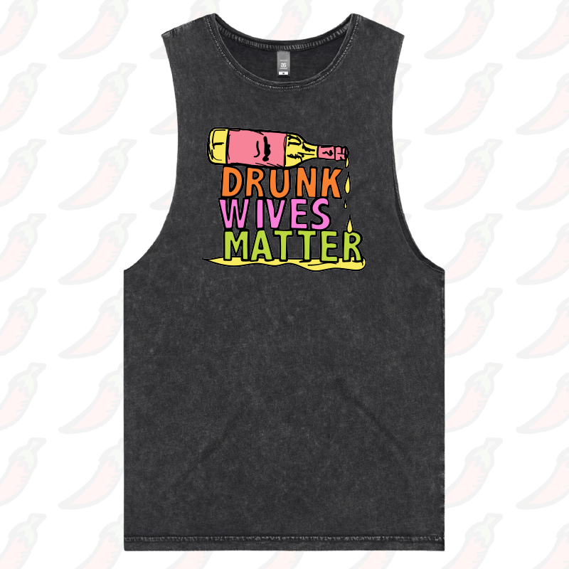 S / Black / Large Front Design Drunk Wives Matter ๐ฅ โ Tank