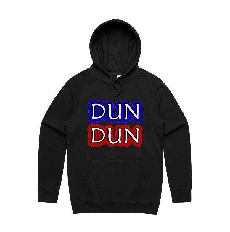 S / Black / Large Front Design Dun Dun 🚔 - Unisex Hoodie