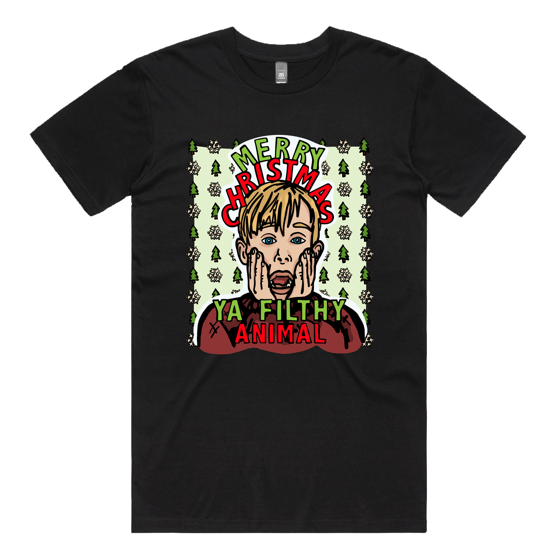 S / Black / Large Front Design Home Alone Christmas ๐ ๐
- Men's T Shirt