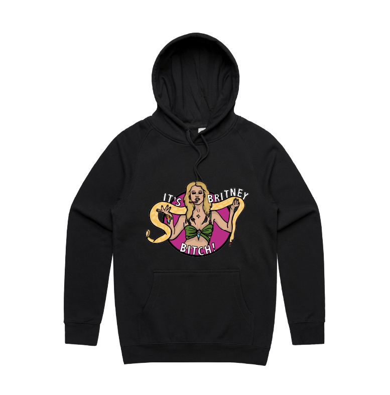 S / Black / Large Front Design It's Britney ๐ - Unisex Hoodie
