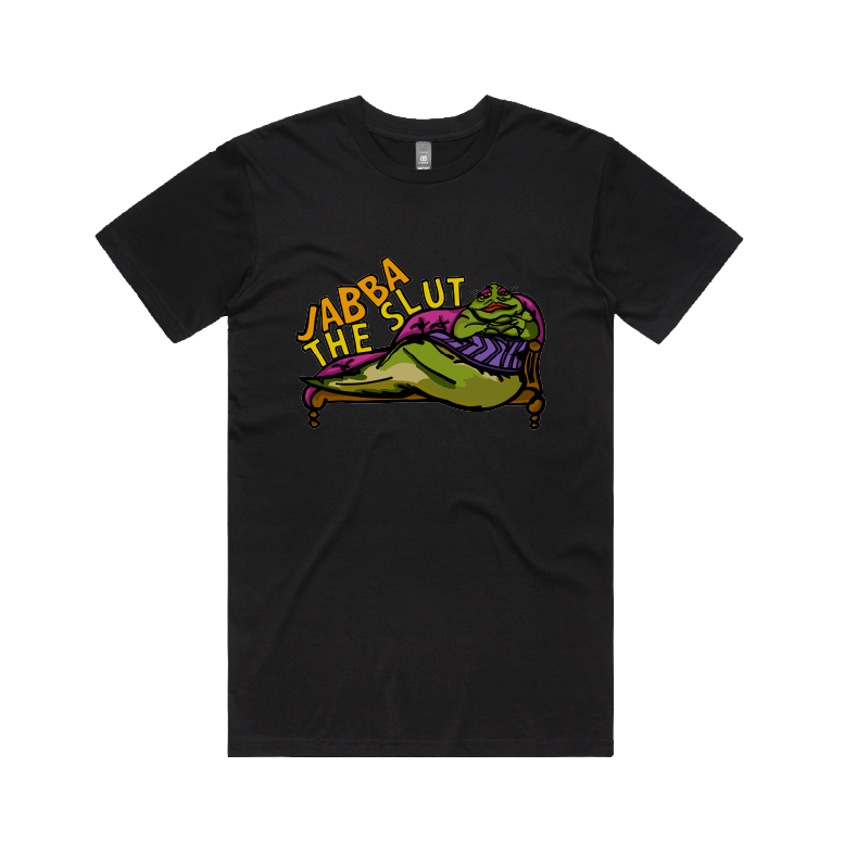 S / Black / Large Front Design Jabba The Slut ⛓️ - Men's T Shirt