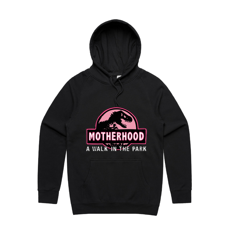 S / Black / Large Front Design Jurassic Mum 🦖 - Unisex Hoodie