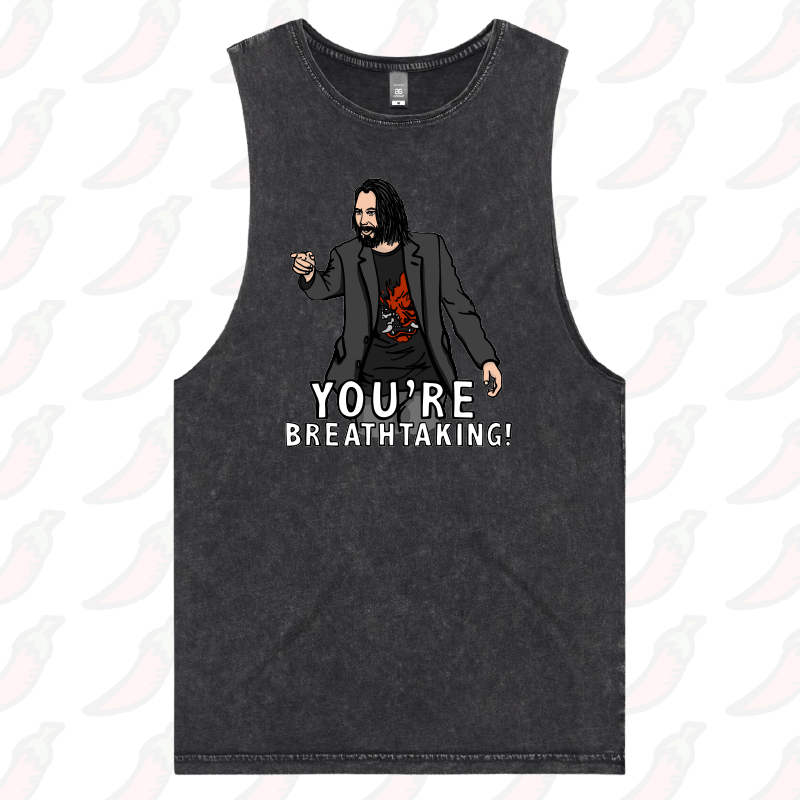 S / Black / Large Front Design Keanu Breathtaking ๐ - Tank