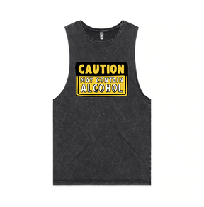S / Black / Large Front Design May Contain Alcohol 🍺 - Tank