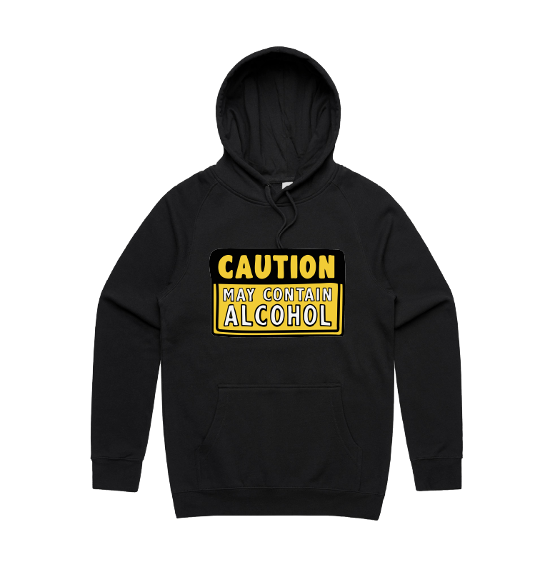 S / Black / Large Front Design May Contain Alcohol 🍺 - Unisex Hoodie