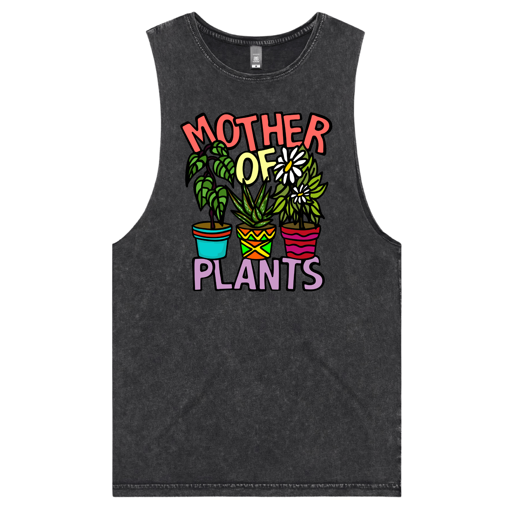 S / Black / Large Front Design Mother Of Plants ๐ฑ๐ โ Tank