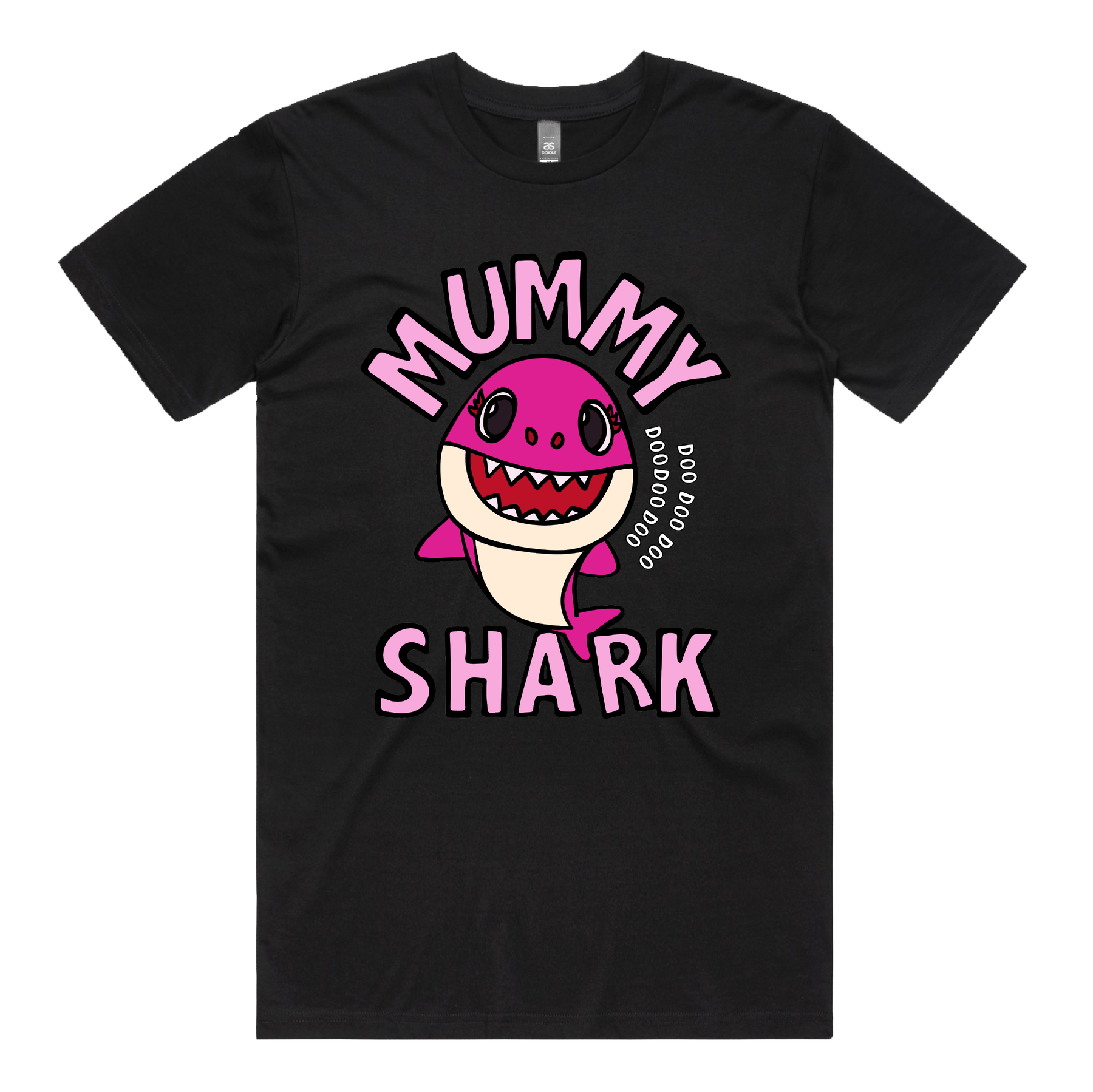 S / Black / Large Front Design Mummy Shark ๐ฆ - Men's T Shirt