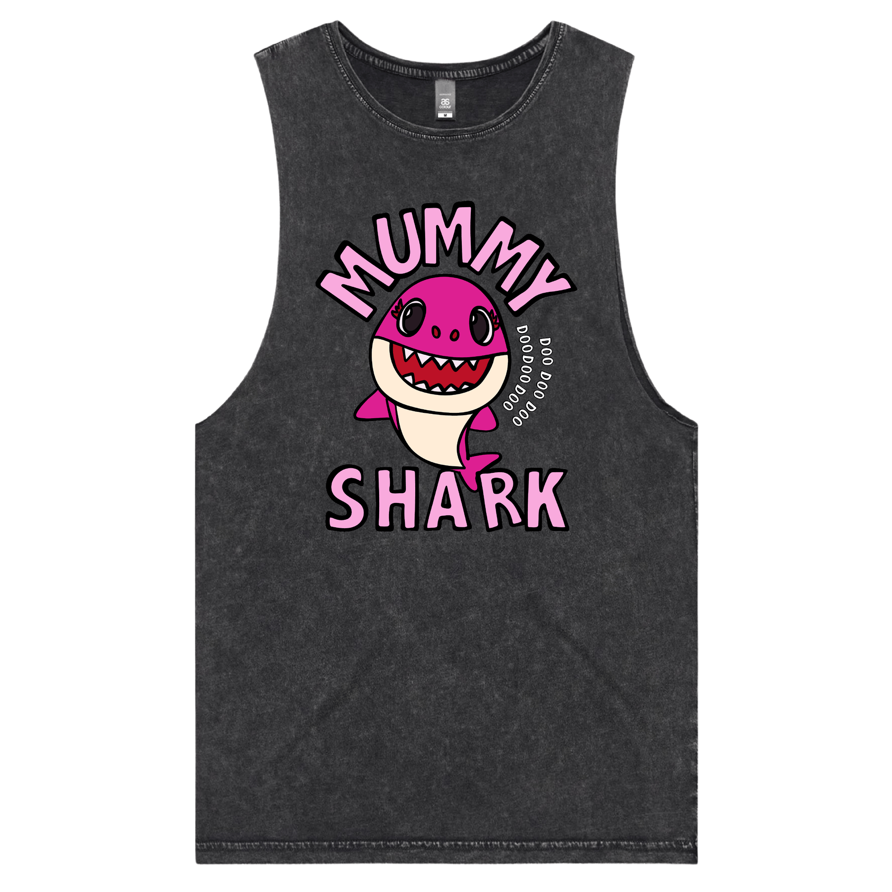 S / Black / Large Front Design Mummy Shark ๐ฆ - Tank