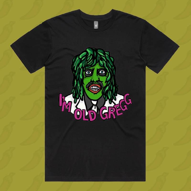 S / Black / Large Front Design Old Gregg ๐งโโ๏ธ๐ถ - Men's T Shirt