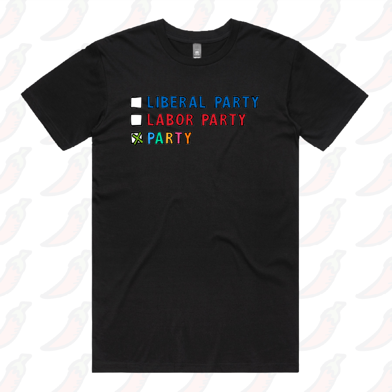 S / Black / Large Front Design Party Vote ✅ - Men's T Shirt