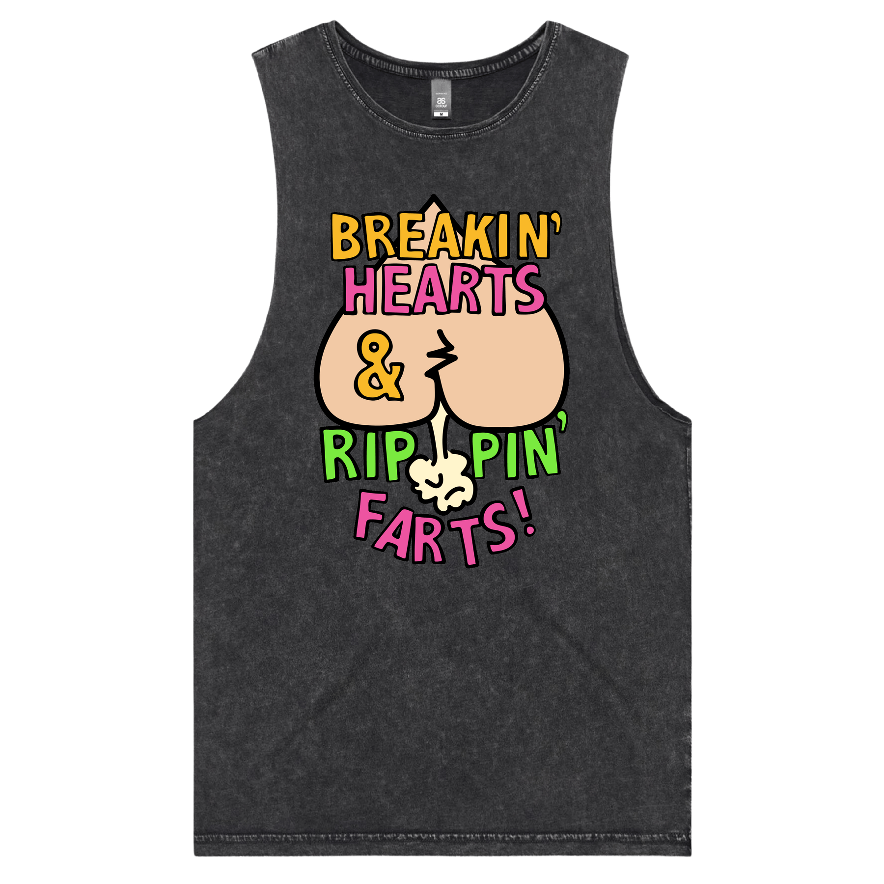 S / Black / Large Front Design Rippin Farts ๐๐จ - Tank