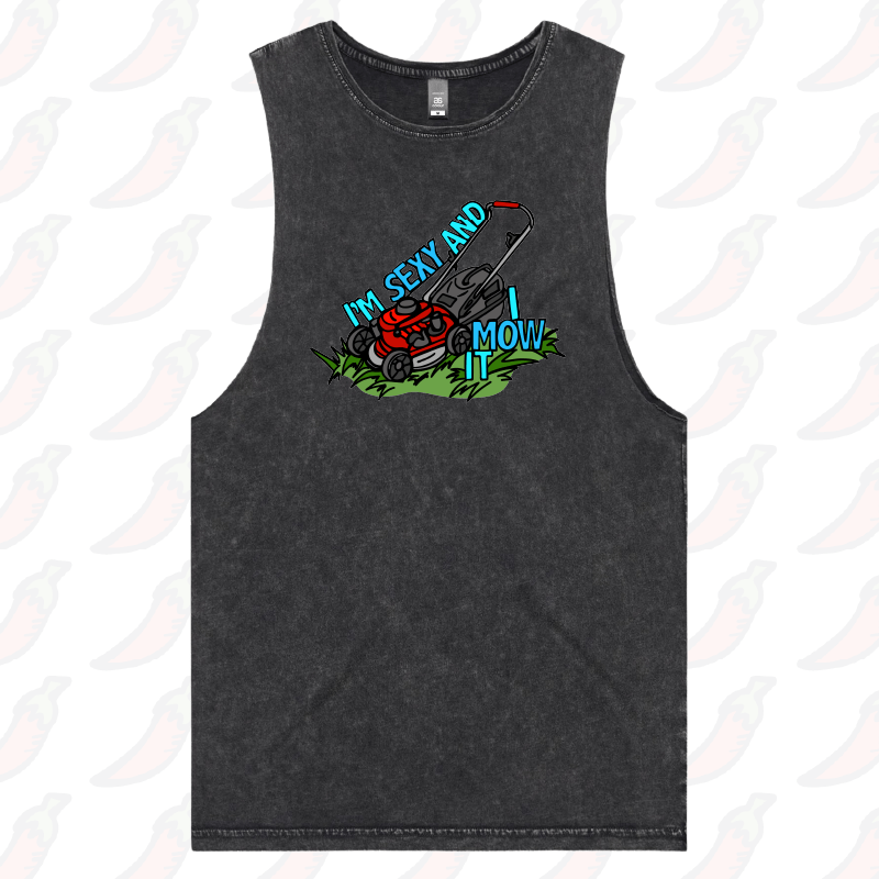 S / Black / Large Front Design Sexy And I Mow It ๐ ๐พ โ Tank