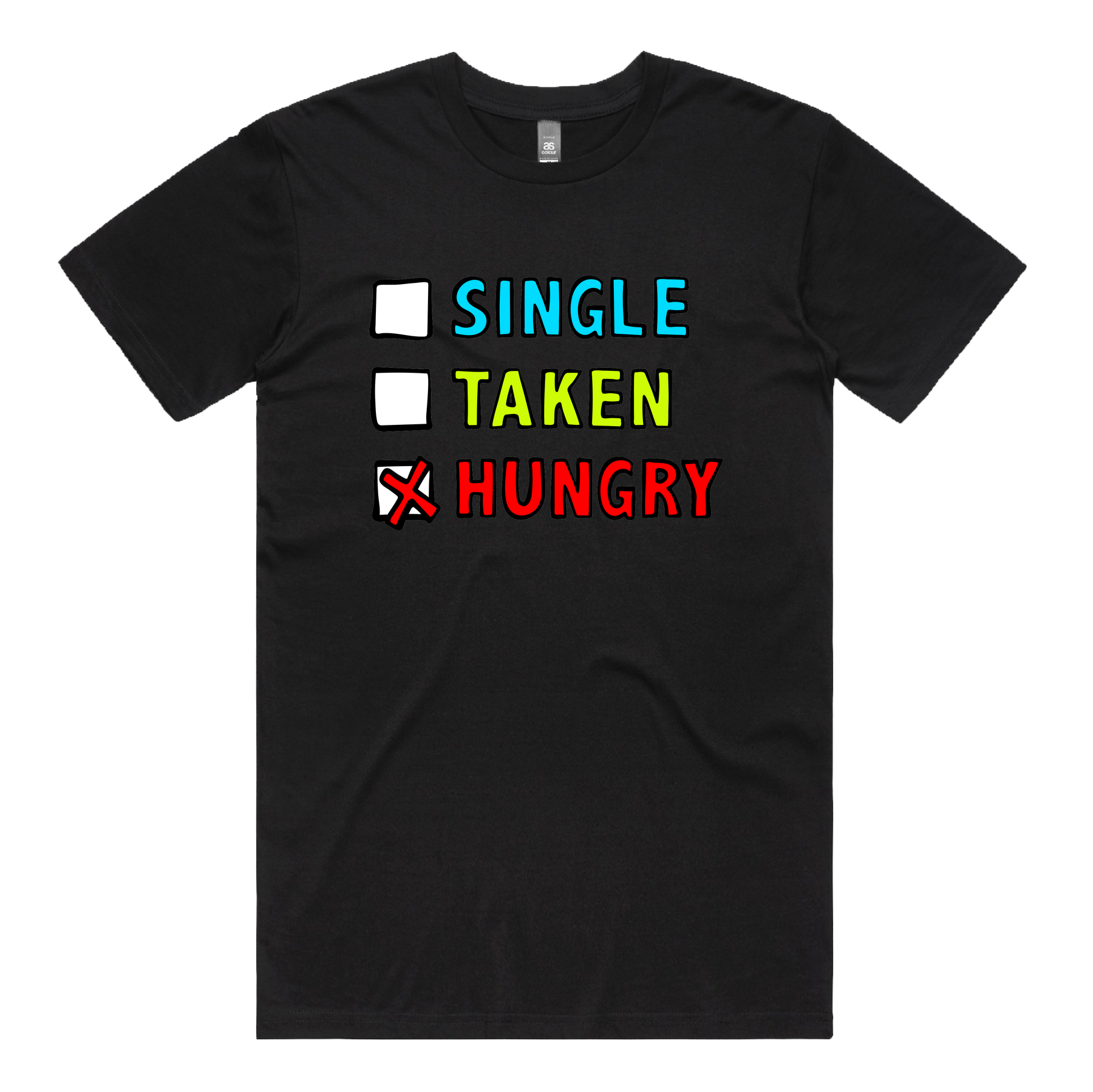 S / Black / Large Front Design Single Taken Hungry ๐๐ - Men's T Shirt