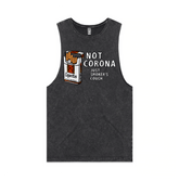 S / Black / Large Front Design Smoker's Cough 🚬 - Tank