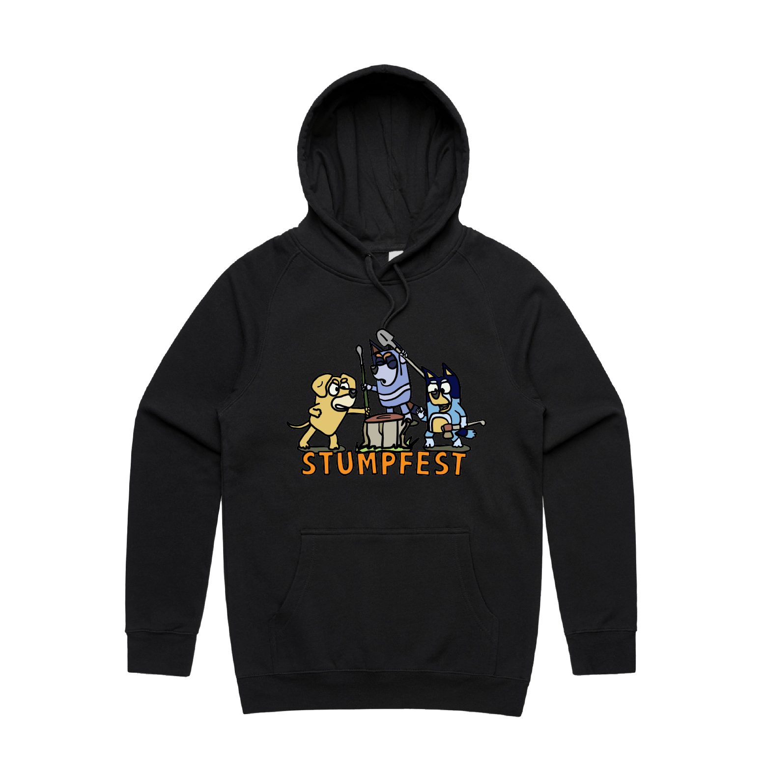 S / Black / Large Front Design Stumpfest 🪓 - Unisex Hoodie