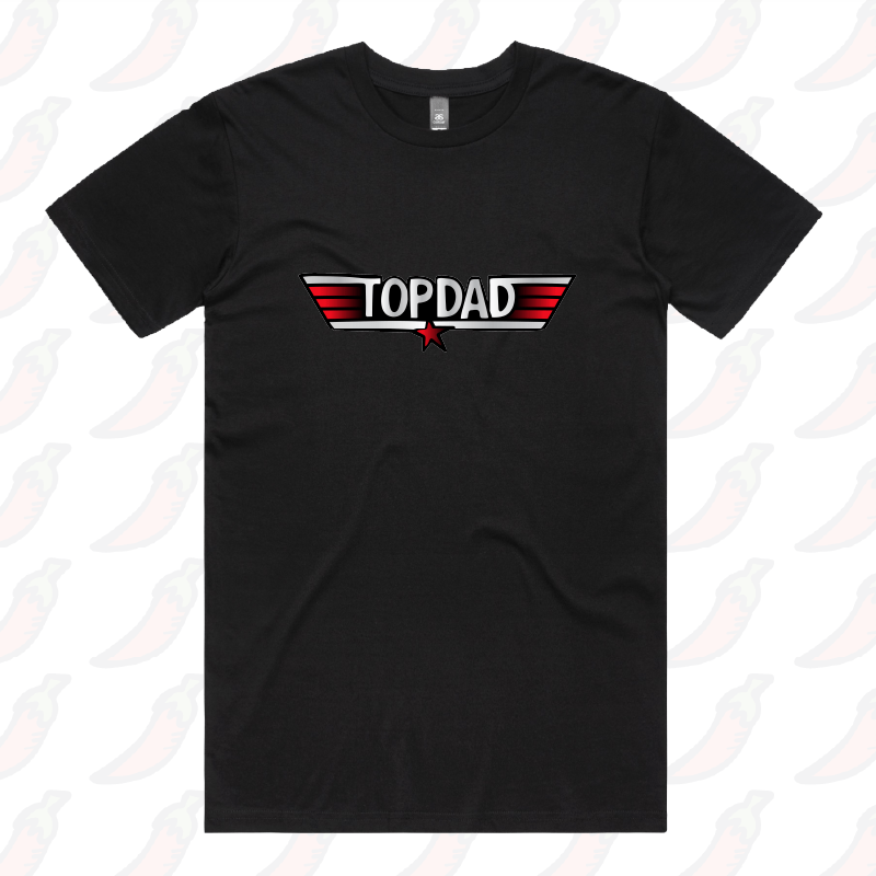 S / Black / Large Front Design Top Dad ๐ถ๏ธ - Men's T Shirt