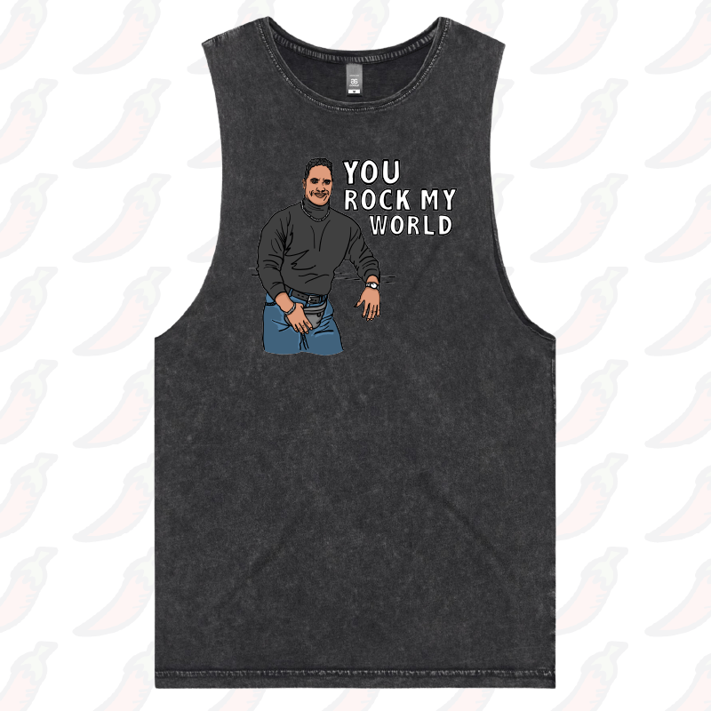 S / Black / Large Front Design U Rock My World ๐จ๐พ- Tank