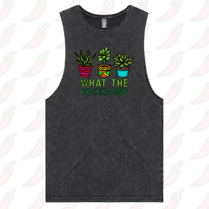 S / Black / Large Front Design What The Fucculent ๐ต โ Tank