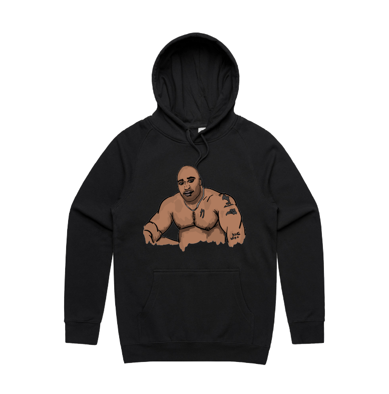 S / Black / Large Front Print Big Barry 🍆 - Unisex Hoodie