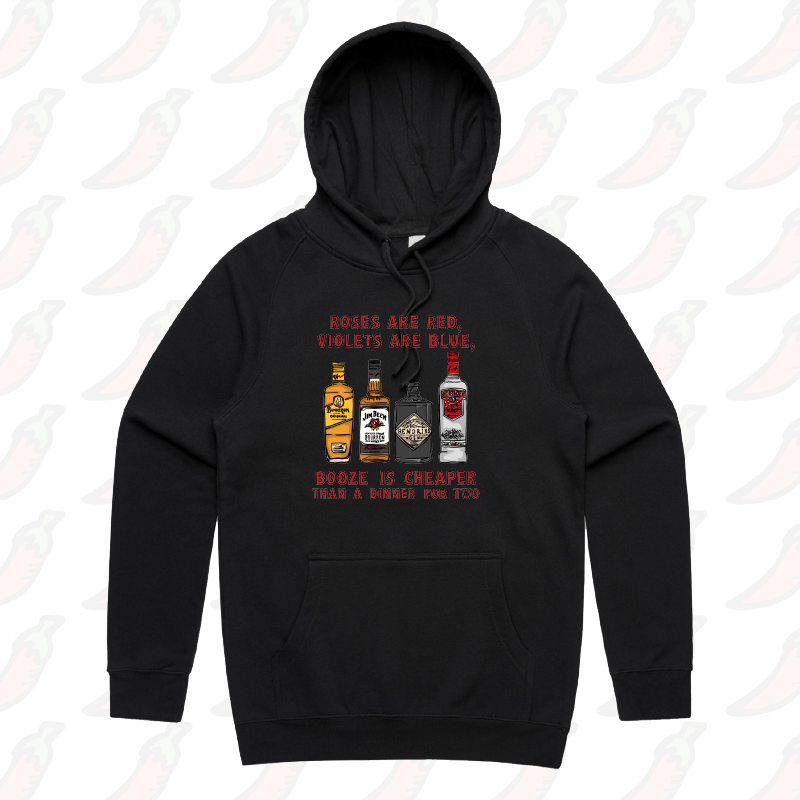 S / Black / Large Front Print Boozy Date Night ๐ธ - Unisex Hoodie