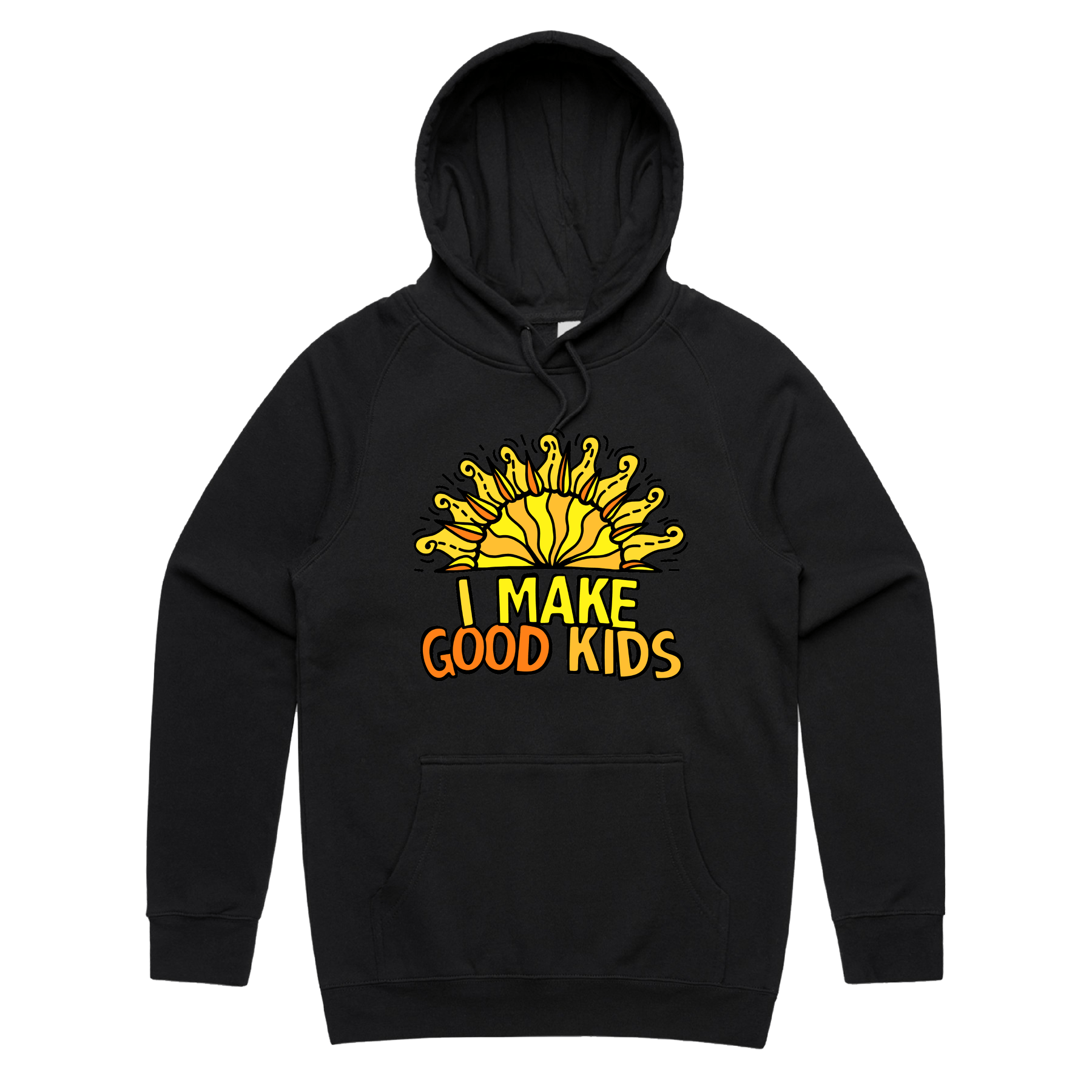 S / Black / Large Front Print I Make Good Kids ๐ฉโ๐งโ๐ฆ - Unisex Hoodie