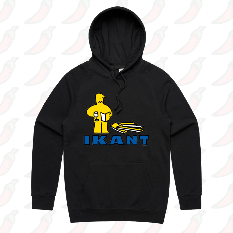 S / Black / Large Front Print IKant ๐ช โ Unisex Hoodie