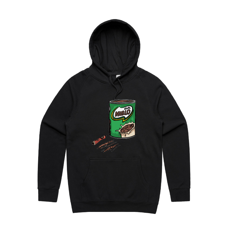 S / Black / Large Front Print MIBLO 🥛 - Unisex Hoodie