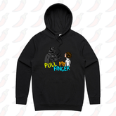 S / Black / Large Front Print Pull My Finger 👉 – Unisex Hoodie